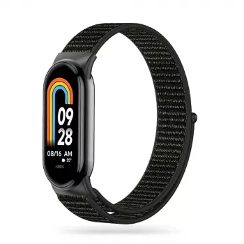 Tech-Protect Nylon Armband für Xiaomi Smart Band 8/9/10, Schwarz