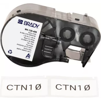 Brady B-427 Selbstlaminierendes Vinyl-Etikettenset für BMP21-PLUS, BMP21-LAB, M210, M211 – 25,4 mm x 19,05 mm, Weiß/Transparent, Permanent Acryl, Thermotransfer (M4-128-499)