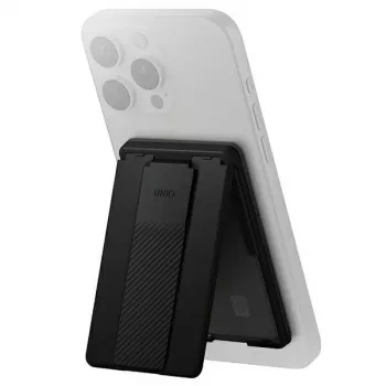 UNIQ Heldro ID Magnetische Brieftasche mit Ständer und Handschlaufe - Mitternachtsschwarz