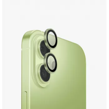 UNIQ Optix Aluminium-Kameraobjektivschutz für iPhone 17 mit Applikator Grün