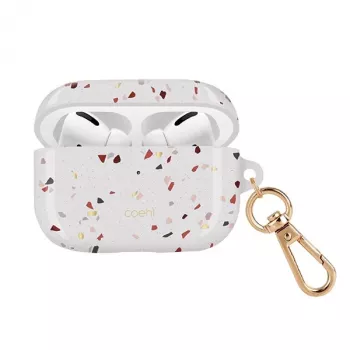 UNIQ Coehl Terrazzo Hülle für Apple AirPods Pro - Naturweiß