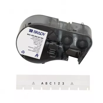 BRADY M4C-250-595-WT-BK Weiße Polyester Thermotransfer-Etikettrolle für BMP41/BMP51/BMP53/M511, 38,1 mm x 25,4 mm, 250 Etiketten