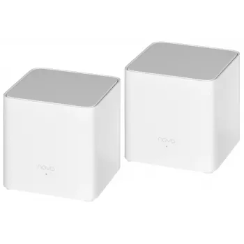 Tenda MX3 (2er-Pack) AX1500 Whole-Home-Mesh-WLAN-6-System, Dualband, 2 Gigabit-Ports pro Einheit, Weiß