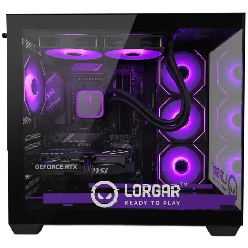 LORGAR ADVANCED A201 Gaming-PC - AMD Ryzen 5 7500F, GeForce RTX 5060 Ti 16GB, 32GB DDR5 6400MHz, 1TB NVMe SSD, 750W Netzteil, 240mm AIO, Schwarz