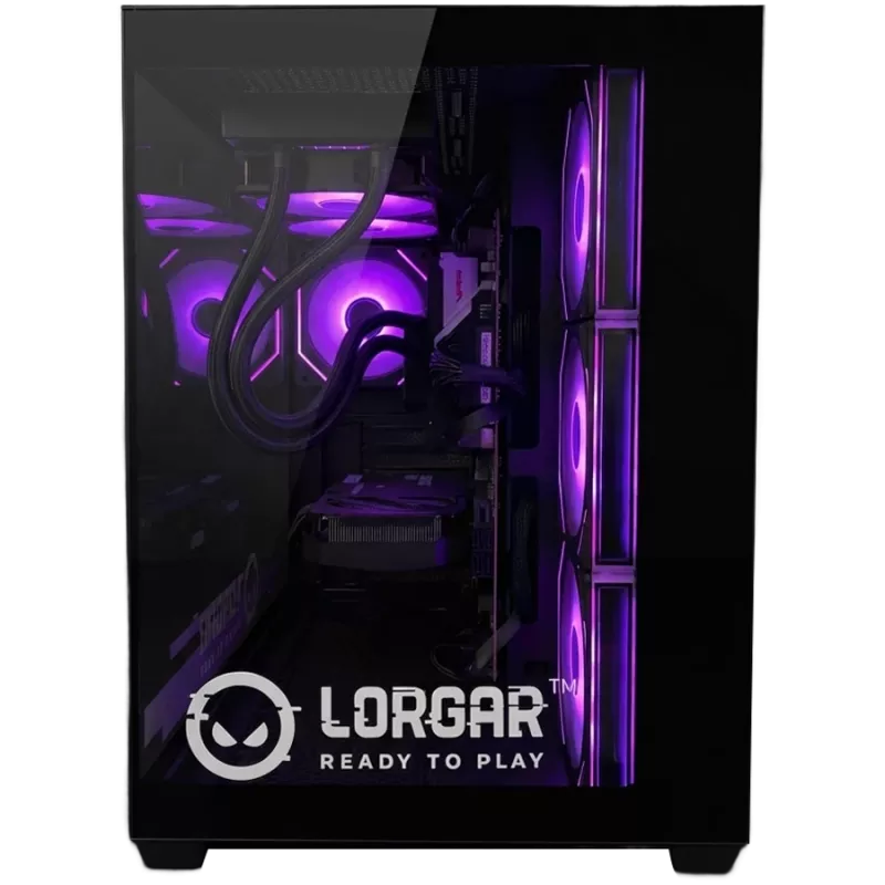 LORGAR ADVANCED A201 Gaming-PC - AMD Ryzen 5 7500F, GeForce RTX 5060 Ti 16GB, 32GB DDR5 6400MHz, 1TB NVMe SSD, 750W Netzteil, 240mm AIO, Schwarz