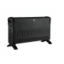 VOLTENO BASIC Konvektorheizer 2000W mit 3 Leistungsstufen 750W/1250W/2000W, einstellbarem Thermostat, Überhitzungsschutz, Kippschutz, freistehend, Schwarz