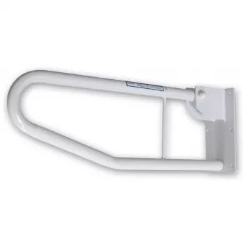 MOBILEX PLU058 Schwenkbarer Bad-Handlauf - Metall, Weiß, 600 mm Ausladung, 150 kg Belastung
