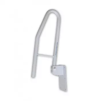 MOBILEX PLU058 Schwenkbarer Bad-Handlauf - Metall, Weiß, 600 mm Ausladung, 150 kg Belastung