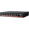 GETFORT GF-110-8PG-S-120 10-Port Gigabit PoE+ Switch mit 8 PoE+ Ports, 1 Uplink, 1 SFP, 120W Budget, Unmanaged, Lüfterlos, Desktop