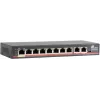 GETFORT GF-110D-8P-120 10-Port PoE+ Switch mit 8 PoE-Ports und 2 Uplink-Ports, 120W Budget, Unmanaged, Desktop/Wandmontage