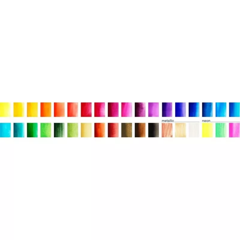 Faber-Castell Creative Studio Watercolour Paint Set, 36 Farben in festen Näpfchen mit Pinsel und Schwamm, Mischpalette im Deckel, Student Grade, transparent, nachfüllbar, tragbare Kunststoffbox