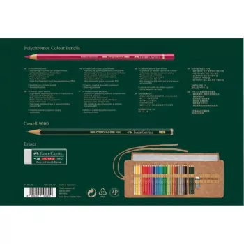 Faber-Castell Polychromos Multicolour 34-teiliges Künstler-Buntstift-Set mit PITT Artist Pens und Pinsel