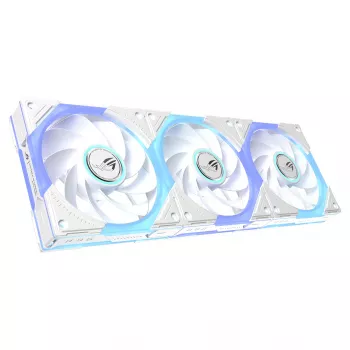 ASUS ROG Strix GR120 ARGB Reverse Weiß 3in1 Gehäuselüfter-Set, 120mm PWM, 2500 U/min, 70,38 CFM, 3,88 mmH2O, Fluiddynamisches Lager, Aura Sync