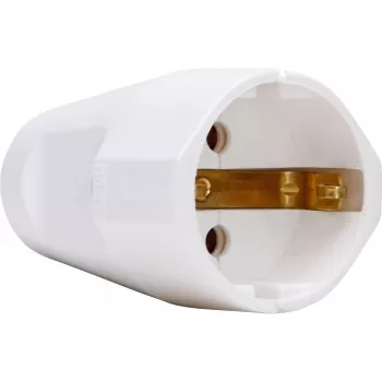 Kopp Schutzkontakt-Steckdosenkupplung, 3x1,5 mm², Arktisweiß