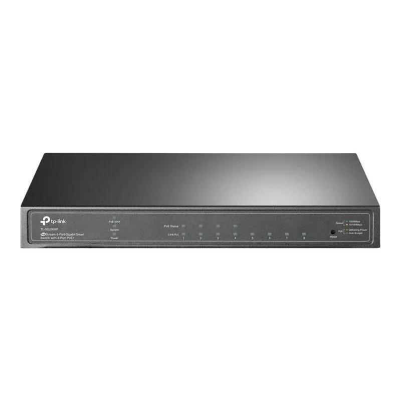 TP-Link Omada SG2008P 10-Port Gigabit Smart PoE+ Switch, 8× PoE+ 61W, 2× SFP, Cloud SDN, Lüfterlos, V3.3