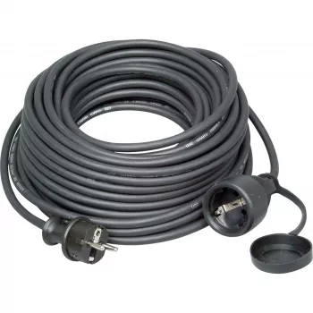KOPP ELEKTROTECHNIK 25 m Schwerlast-Gummi-Verlängerungskabel, Schuko, H07RN-F, IP44, 16 A, Schwarz