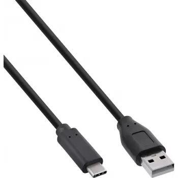 InLine® USB 2.0 Kabel, USB-C auf A Stecker, Schwarz, 2m, 80er-Pack (Bulk)