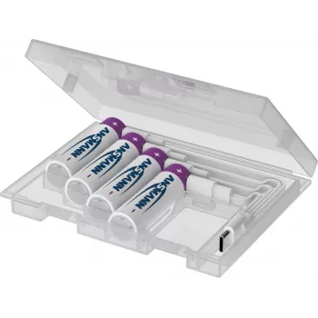 ANSMANN 1312-0044 Li-Ion AA-Akkus (Typ 2200), 4er-Pack mit Aufbewahrungsbox