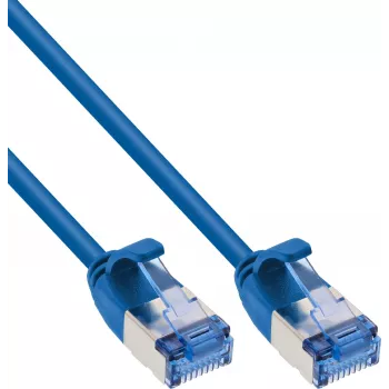 InLine® Slim Patchkabel U/FTP PiMf Cat.6A Blau 1,5m
