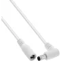 InLine® DC-Verlängerungskabel, Winkelstecker, 5,5 x 2,5 mm, Weiß, 2 m