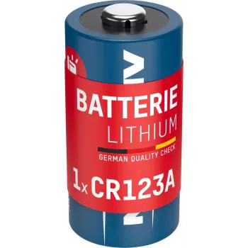 ANSMANN 1510-0072 CR123A Lithium-Batterie – 3V 1600mAh, hohe Energiedichte, 10 Jahre Lagerfähigkeit (Großpackung)