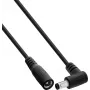 InLine® DC-Verlängerungskabel, Winkelstecker, 5,5 x 2,1 mm, Schwarz, 3 m