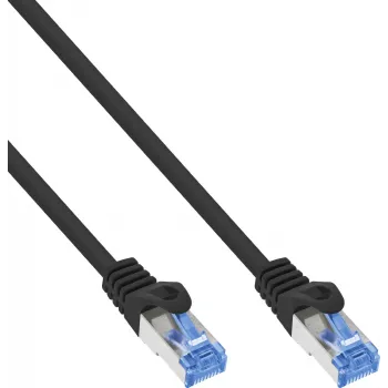 InLine® Cat.6A S/FTP LSZH Patchkabel, CCA, Schwarz, 1,5 m, 70er-Pack