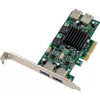 InLine® USB 3.2 Gen.1 PCIe-Schnittstellenkarte, 4-Port, intern/extern