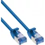 InLine® Slim Cat.6A U/FTP Patchkabel, 2m, Blau, 10GbE, LSZH