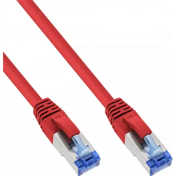 INLINE B-76805R 25er-Pack Cat.6A S/FTP LSZH Patchkabel, 5m, Rot