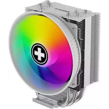 Xilence M404PRO.W.ARGB CPU-Kühler - Weiß, 120mm ARGB-Lüfter, 4 Heatpipes, 150W TDP, Intel/AMD