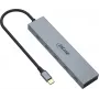 InLine USB-C Hub, 4x USB-C + Power Delivery 100 W, USB 3.2 Gen 2, Grau