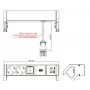 Bachmann DESK2 Weiß Tisch-Strommodul mit 2 Schuko-Steckdosen und USB-A/C 22W, 0,2m GST18