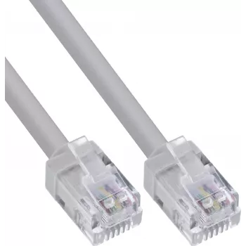 InLine® Modulares Rundkabel RJ12, Stecker/Stecker, 6-adrig, 6P6C, 10m, Schwarz