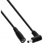 InLine® DC-Verlängerungskabel, Winkelstecker, 4,0 x 1,7 mm, Schwarz, 2 m
