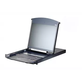 ATEN KL1108VN 8-Port 19 inch LCD KVM over IP Switch, Dual Rail, US-Tastatur