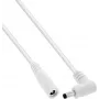 InLine® DC-Verlängerungskabel, Winkelstecker, 4,0 x 1,7 mm, Weiß, 3 m