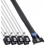 InLine® MCIO x8 Breakout-Kabel auf 8x SATA, 1 m