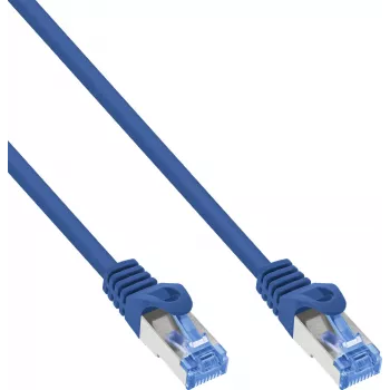 InLine® Cat.6A S/FTP LSZH Patchkabel, CCA, Blau, 1,5 m, 70er-Gebindepackung