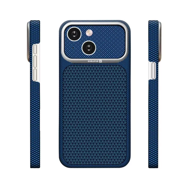 Evelatus Apple iPhone 15 Carbon Premium Edition MagSafe-Hülle Mitternachtsblau