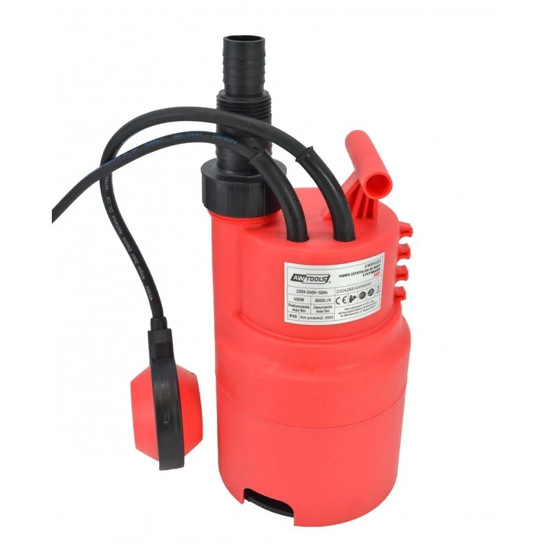 AWTOOLS AW85000 Tauchpumpe 250W 5000L/h 6m Förderhöhe IPX8 Automatischer Schwimmerschalter Sauberes Wasser