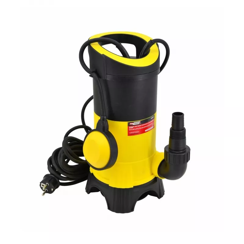 AWTOOLS AW85020 Schmutzwasser-Tauchpumpe 750 W 12500 L/h 8 m mit Schwimmerschalter