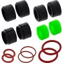 InLine® Dichtungssatz für M20 Stromkabelsteckverbinder, IP67, Gummi, 2er-Pack, Schwarz
