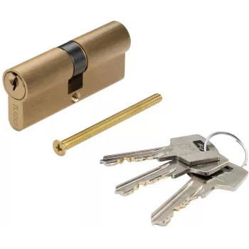 PSG 63.63535.MM Doppelzylinder-Schloss aus massivem Messing 35/35 poliertes Messing