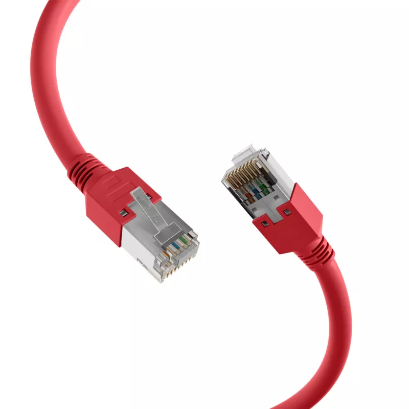 EFB Elektronik K2793.0,50 RJ45 Crossover Patchkabel Cat.5e SF/UTP, Hirose TM11, Draka UC300, 0,5 m, rot