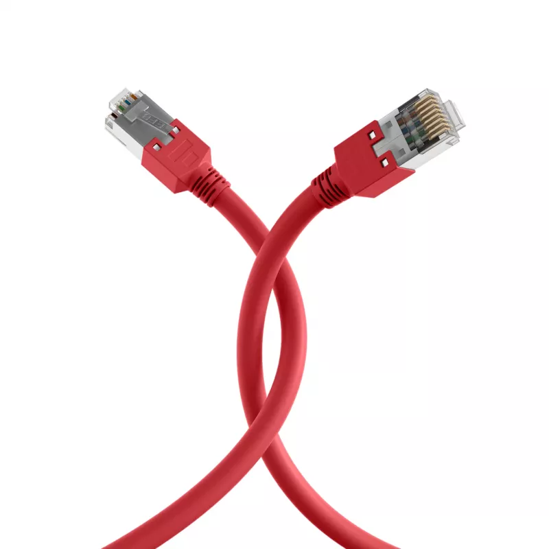 EFB Elektronik K2793.0,50 RJ45 Crossover Patchkabel Cat.5e SF/UTP, Hirose TM11, Draka UC300, 0,5 m, rot