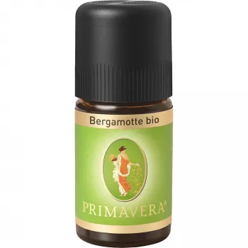PRIMAVERA Bio Bergamotte ätherisches Öl, 5 ml, kaltgepresst, Citrus Bergamia, 100% reine Aromatherapie
