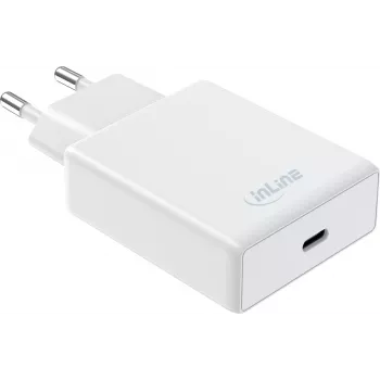 InLine® USB-C PD 65W Wandladegerät, AVS/PPS, Weiß