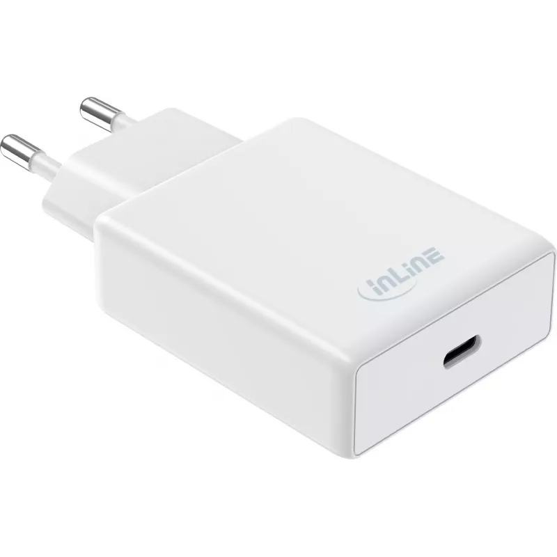 InLine® USB-C PD 65W Wandladegerät, AVS/PPS, Weiß