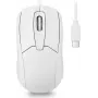 Perixx PERIMICE-209 C W Kabelgebundene USB-C Optische Maus, 1000 DPI, 3 Tasten, Scrollrad, Beidhändig, Weiß